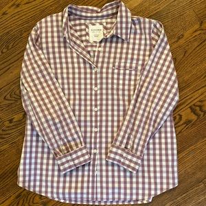 Sonoma purple gingham button down. Long sleeves. size L. Great condition!